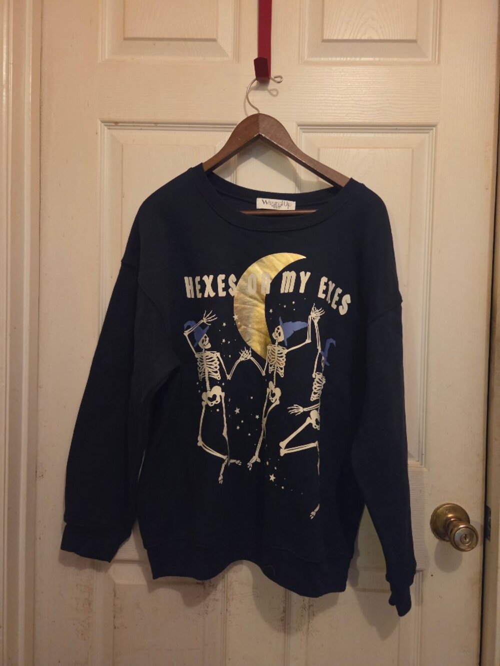 Hexes on My Exes Juniors Graphic Fleece Sweatshirt with Long Sleeves XL 15-17